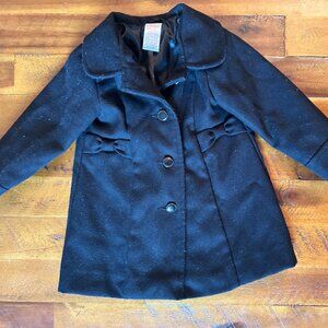 black, Gymboree toddler pea coat, 18-24mos